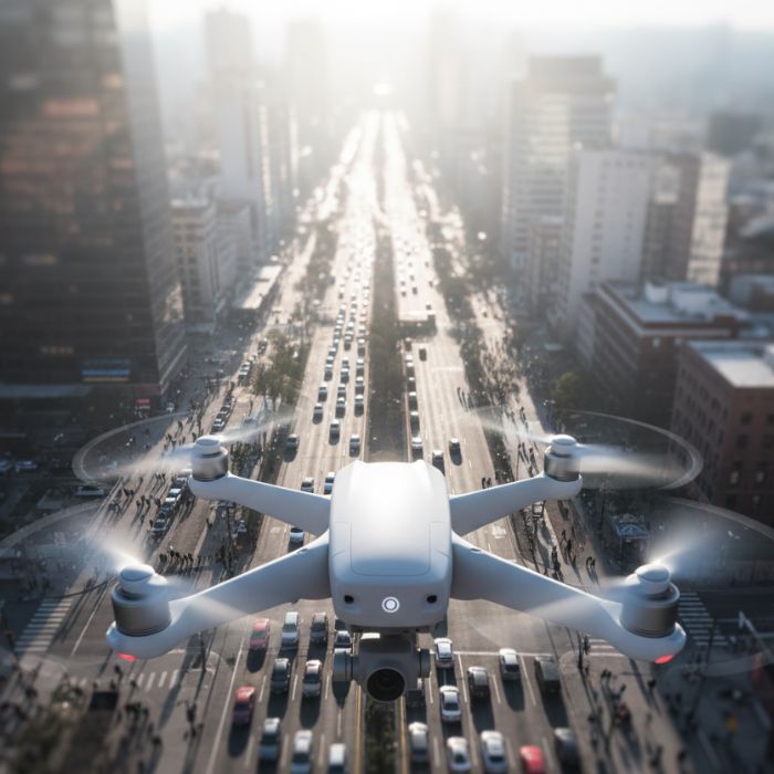 vista aérea de perimetro urbano capturada por drone